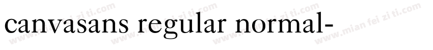 canvasans regular normal字体转换